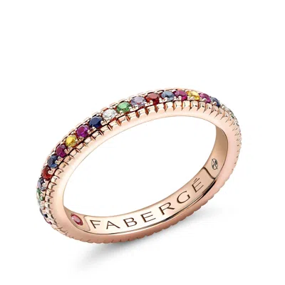 Fabergé Eternity Ring With Mixed Gemstones In Pink