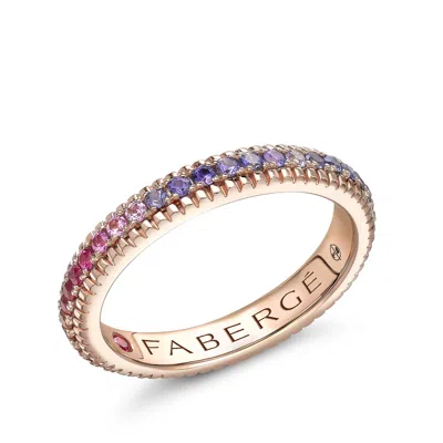 Fabergé Eternity Ring With Mixed Gemstones In Pink