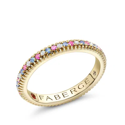 Fabergé Eternity Ring With Mixed Gemstones In Red