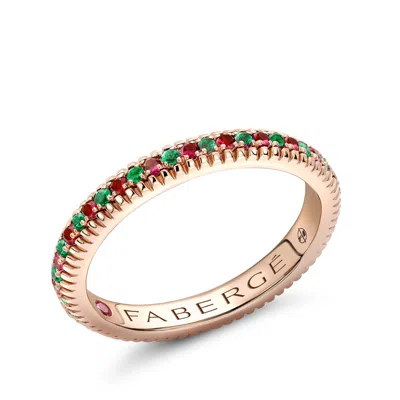 Fabergé Eternity Ring With Mixed Gemstones In White