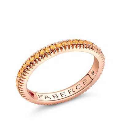 Fabergé Eternity Ring With Orange Sapphires