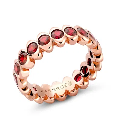 Fabergé Eternity Ring With Rubies In Metallic