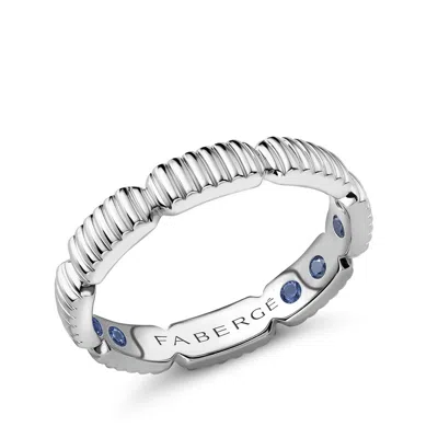 Fabergé Fluted Ring With Hidden Sapphires