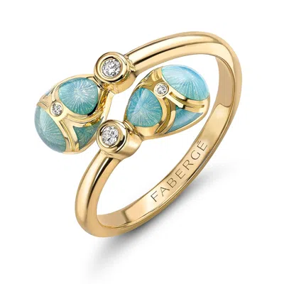 Fabergé Forever Crossover Ring With Guilloché Enamel In Gold