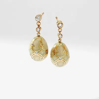 Fabergé Forever Egg Drop Earrings With Guilloché Enamel