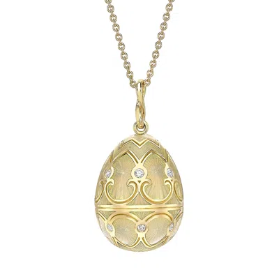 Fabergé Forever Egg Pendant With Guilloché Enamel In Pink