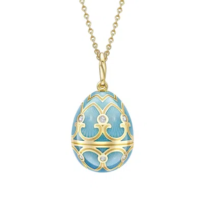Fabergé Forever Egg Pendant With Guilloché Enamel In Purple