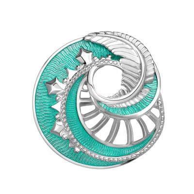 Fabergé Forever Guilloché Laquer Brooch