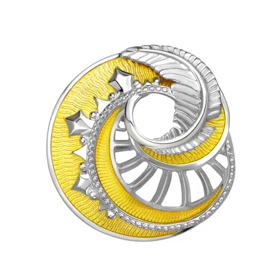 Fabergé Forever Guilloché Laquer Brooch