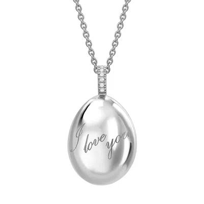 Fabergé Forever "i Love You" Egg Pendant In Purple