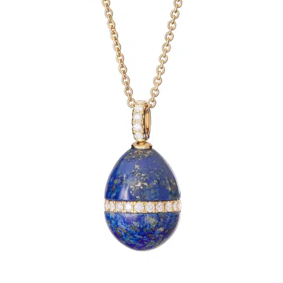 Fabergé Forever Lapis Lazuli Egg Pendant In Blue