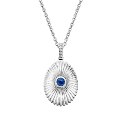 Fabergé Forever Mini Fluted Blue Sapphire Pendant In Metallic