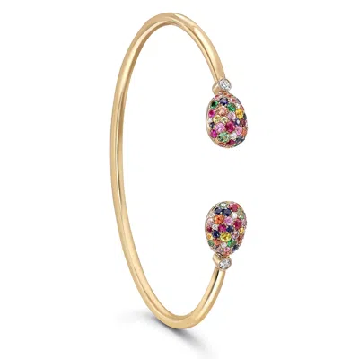 Fabergé Forever Open Bracelet With Mixed Gemstones In White