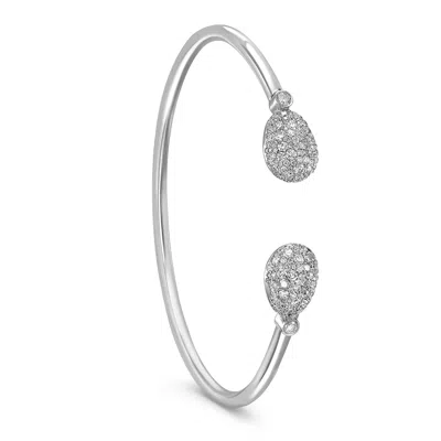 Fabergé Forever Open Bracelet With Pavé Diamonds In Metallic