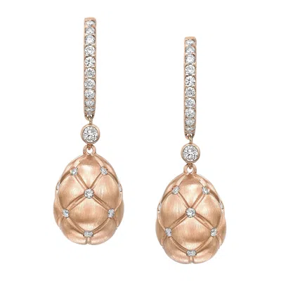 Fabergé Forever Quilted Egg Drop Earrings In Gold