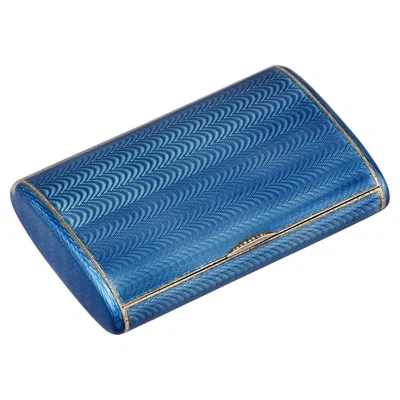 Pre-owned Fabergé Guilloché Enamel Case In Blue