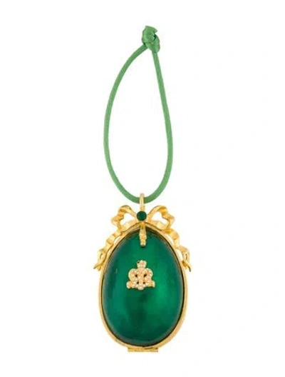 Pre-owned Fabergé Guilloche Imperial Egg Ornament In Multi