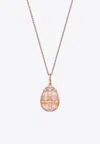 Fabergé Heritage Egg Pendant Necklace In 18-karat Rose Gold In Rose Gold