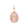Fabergé Faberge Heritage Rose Gold Diamond & Pink Guilloche Enamel Egg Charm 701ec1449 In Pink