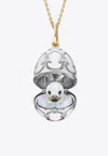Fabergé Heritage Seal Pup Surprise Locket Necklace In 18-karat Yellow And White Gold In Gold