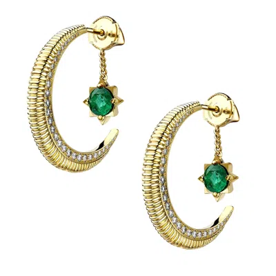 Fabergé Hilal Emerald Earrings In Pink