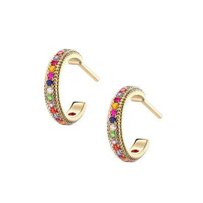 Fabergé Hoop Earrings With Mixed Gemstones In Gold