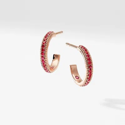 Fabergé Hoop Earrings With Rubies