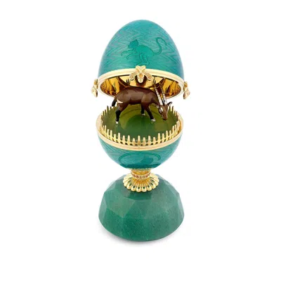 Fabergé Indo-burma Saola Egg Objet In Orange