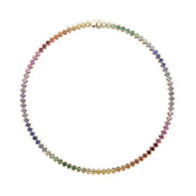 Fabergé Mixed Gemstone Line Necklace