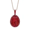 Fabergé Mosaic Ruby Egg Pendant In Red