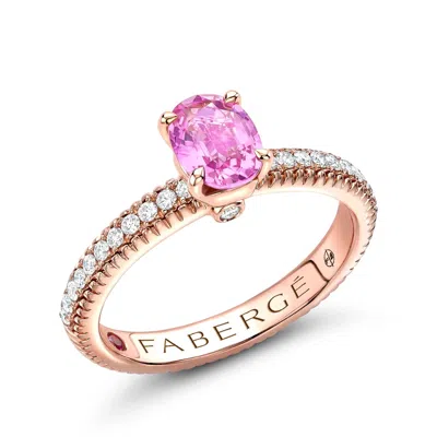 Fabergé Pink Sapphire Pavé Ring With Diamonds