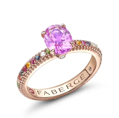 Fabergé Pink Sapphire Pavé Ring With Mixed Gemstones