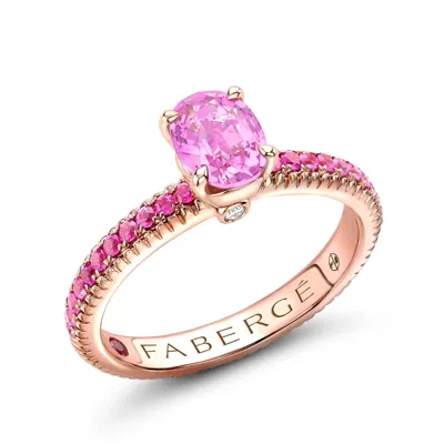 Fabergé Pink Sapphire Pavé Ring With Pink Sapphires