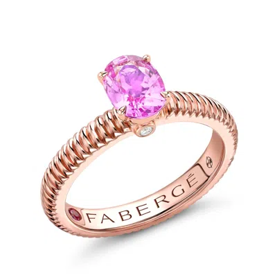 Fabergé Pink Sapphire Solitaire Ring In Neutral