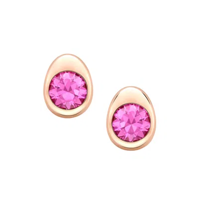 Fabergé Pink Sapphire Stud Earrings In Gold