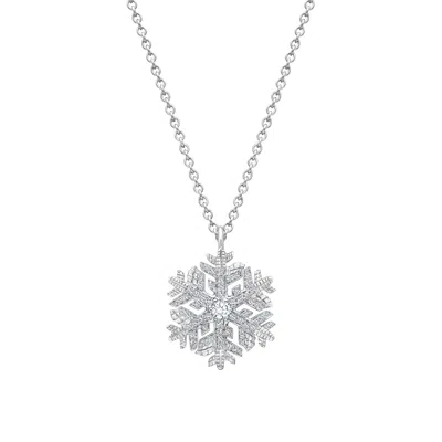 Fabergé Platinum Diamond Snowflake Pendant In Purple