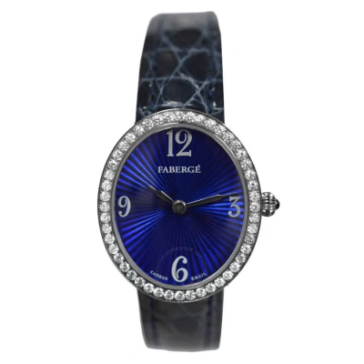 Fabergé  Faberge Anastasia Quartz Diamond Blue Dial Ladies Watch 0125919658985 In Black