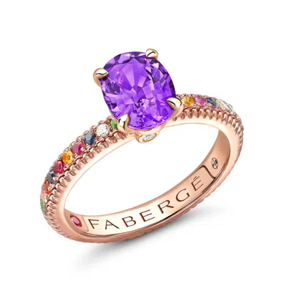 Fabergé Purple Sapphire Pavé Ring With Mixed Gemstones In Multi