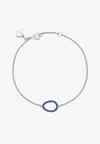 Fabergé Sasha Sapphire Egg Bracelet In 18-karat White Gold In Silver