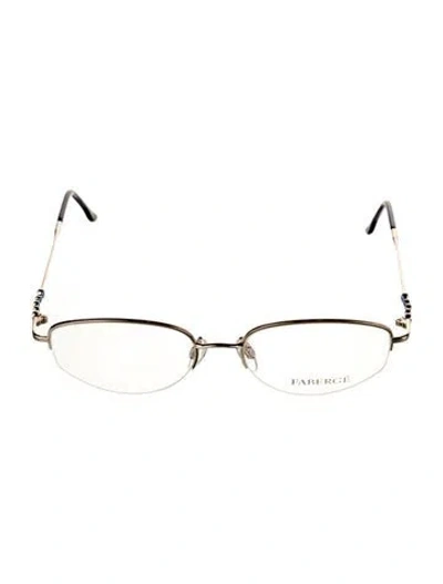 Pre-owned Fabergé Square Eyeglasses In Gold