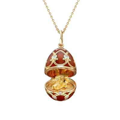 Fabergé Surprise Dragon Pendant In Pink
