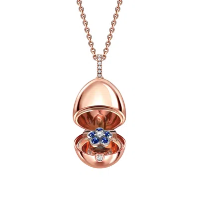 Fabergé Surprise Forget Me Not Pendant In Orange