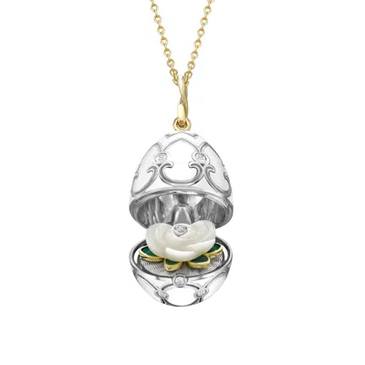 Fabergé Surprise Rose Pendant In Purple