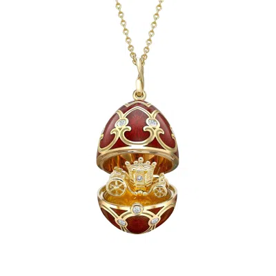 Fabergé Surprise State Coach Pendant In Red