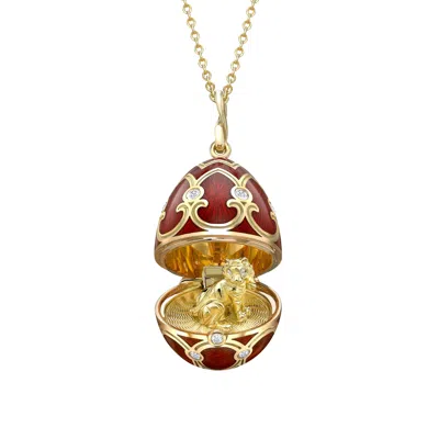 Fabergé Surprise Tiger Pendant In White