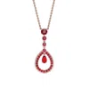 Fabergé Teardrop Ruby Pendant In White