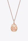 Fabergé Treillage Diamond Egg Pendant Necklace In 18-karat Rose Gold In Rose Gold