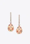 Fabergé Treillage Gemstone Drop Earrings In 18-karat Rose Gold In Rose Gold