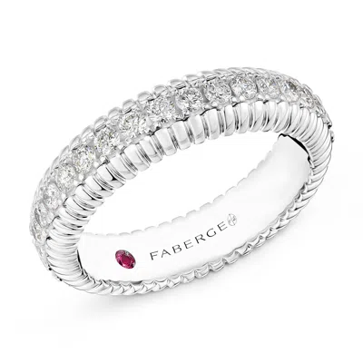 Fabergé Wide Eternity Ring With Diamonds In Metallic
