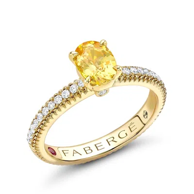 Fabergé Yellow Sapphire Pavé Ring With Diamonds
